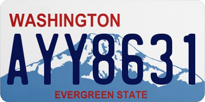 WA license plate AYY8631