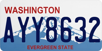 WA license plate AYY8632