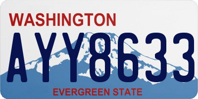 WA license plate AYY8633