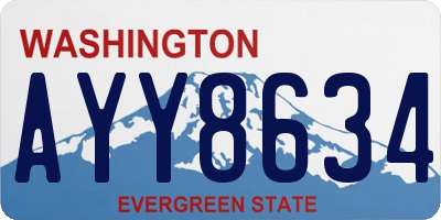 WA license plate AYY8634