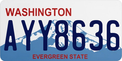 WA license plate AYY8636