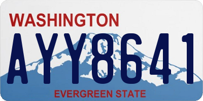 WA license plate AYY8641