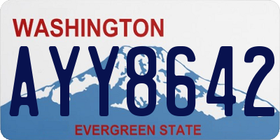 WA license plate AYY8642