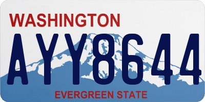 WA license plate AYY8644