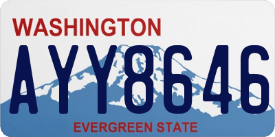 WA license plate AYY8646