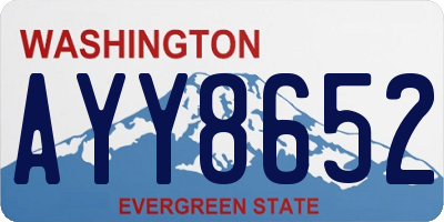 WA license plate AYY8652