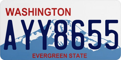 WA license plate AYY8655