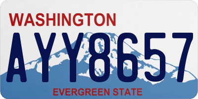 WA license plate AYY8657