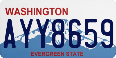 WA license plate AYY8659