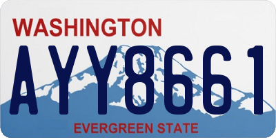 WA license plate AYY8661