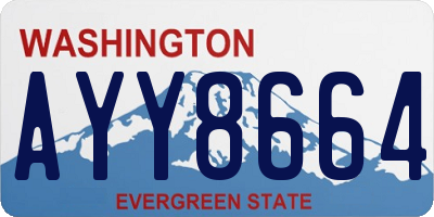 WA license plate AYY8664