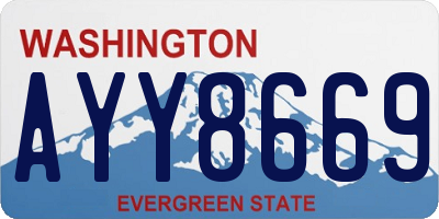 WA license plate AYY8669