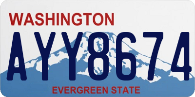 WA license plate AYY8674