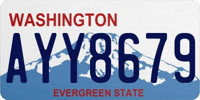 WA license plate AYY8679