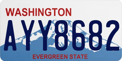 WA license plate AYY8682