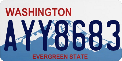 WA license plate AYY8683