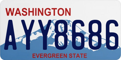 WA license plate AYY8686