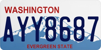 WA license plate AYY8687