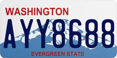 WA license plate AYY8688