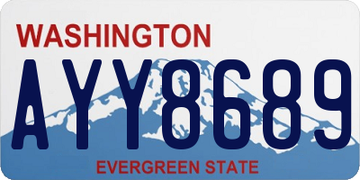 WA license plate AYY8689