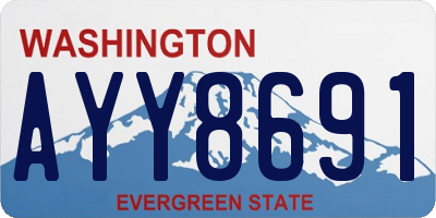 WA license plate AYY8691