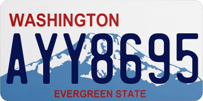 WA license plate AYY8695