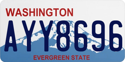 WA license plate AYY8696