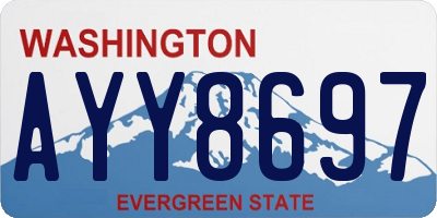 WA license plate AYY8697