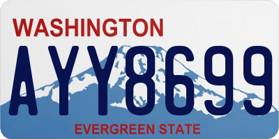 WA license plate AYY8699