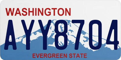 WA license plate AYY8704