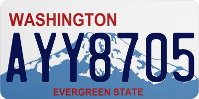 WA license plate AYY8705