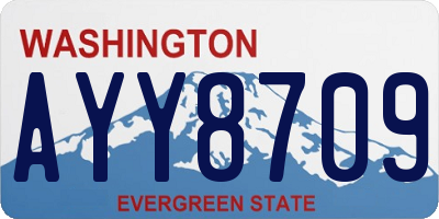 WA license plate AYY8709