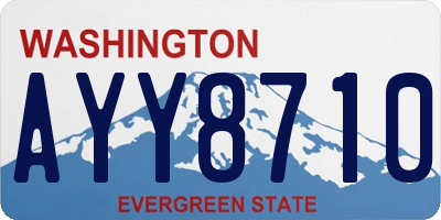 WA license plate AYY8710