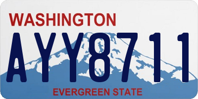 WA license plate AYY8711