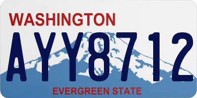 WA license plate AYY8712