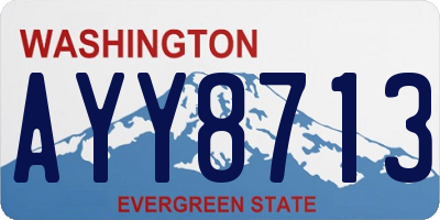 WA license plate AYY8713