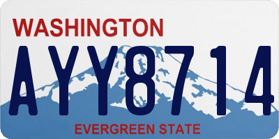 WA license plate AYY8714