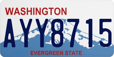 WA license plate AYY8715