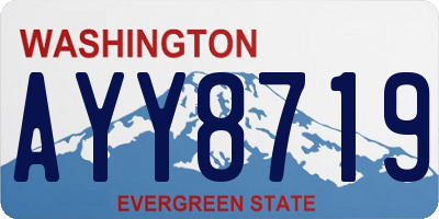 WA license plate AYY8719