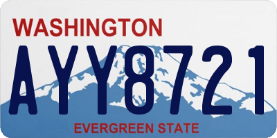 WA license plate AYY8721