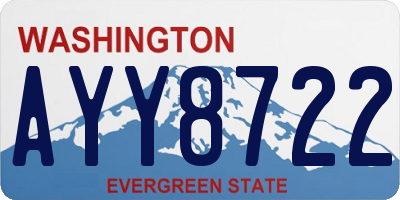 WA license plate AYY8722