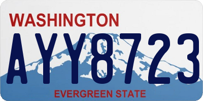 WA license plate AYY8723