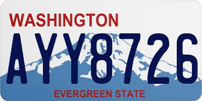 WA license plate AYY8726