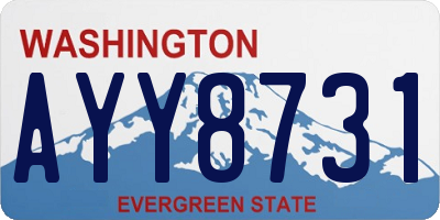 WA license plate AYY8731