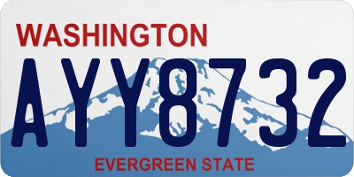 WA license plate AYY8732