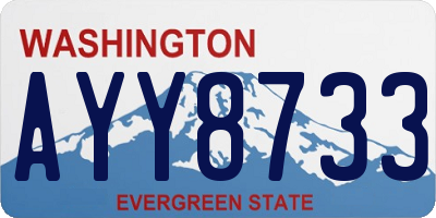 WA license plate AYY8733