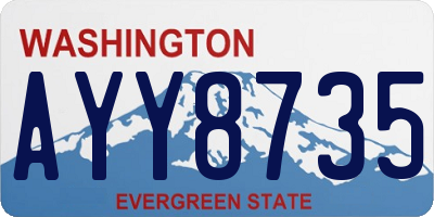 WA license plate AYY8735