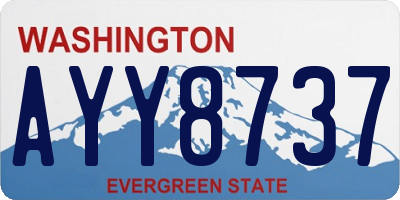 WA license plate AYY8737