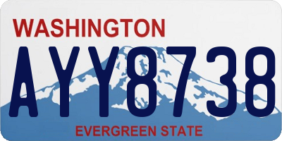 WA license plate AYY8738