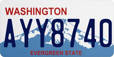 WA license plate AYY8740